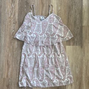 Paisley coral and pink dress